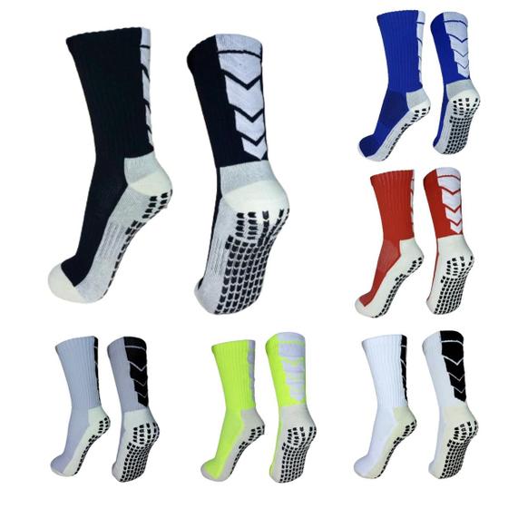 Imagem de Kit 3 Pares Meias Antiderrapante Futebol Pro Socks Esportiva