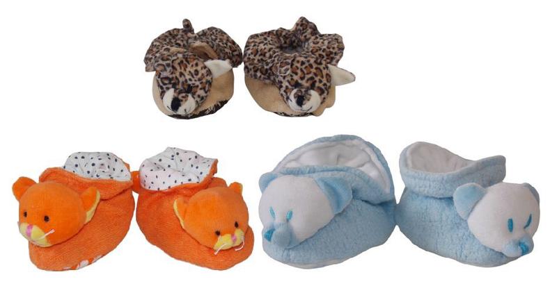 Imagem de Kit 3 Pares Pantufas Modelos Variados  Zip Toys Tamanhos RN