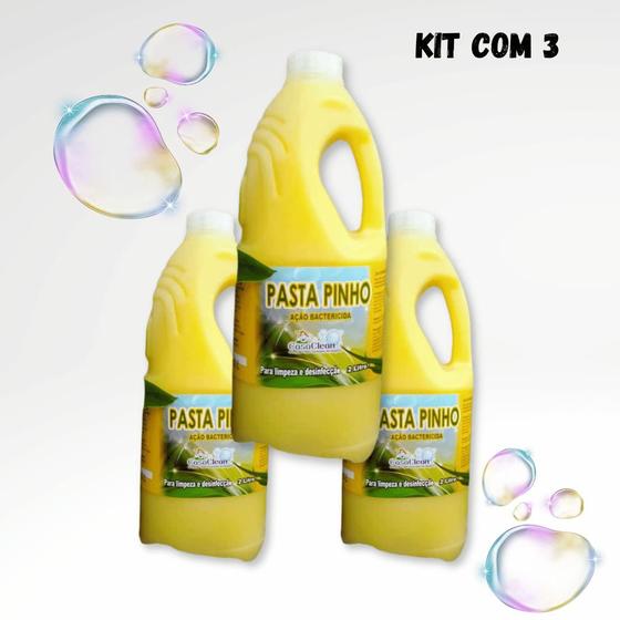 Imagem de Kit 3 Pasta Pinho de 2Litros para Limpeza Pesada da sua casa