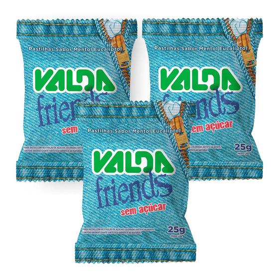 Imagem de Kit 3 Pastilha Valda Friends sem Açúcar 25g
