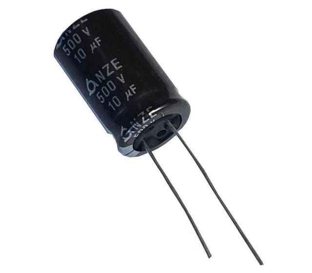 Imagem de Kit 3 pçs - capacitor eletrolitico 10x500v - 10 uf x 500v