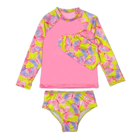 Imagem de Kit 3 Peça Blusa Pro Uv 50 + Biquíni + Top Infantil Juvenil