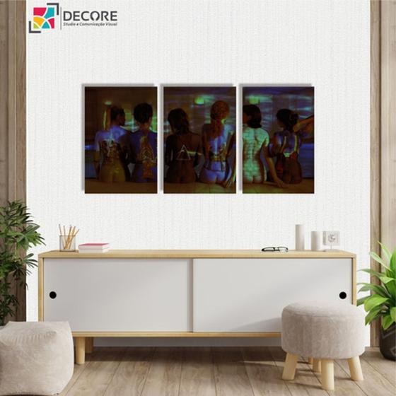 Imagem de Kit 3 Peças 40x60 Mdf Quadros Decorativos Pink Floyd