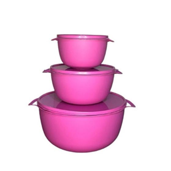 Imagem de kit 3 peças bowls tijelas potes redondo coloridas