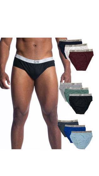 Imagem de Kit 3 Peças Cueca Slip Masculina 100% algodão top imperdível. GG - kit 3 peças