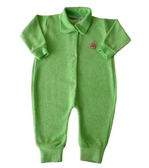 Imagem de Kit 3 Peças - Macacão Atoalhado Roupa Bebê Pijama 