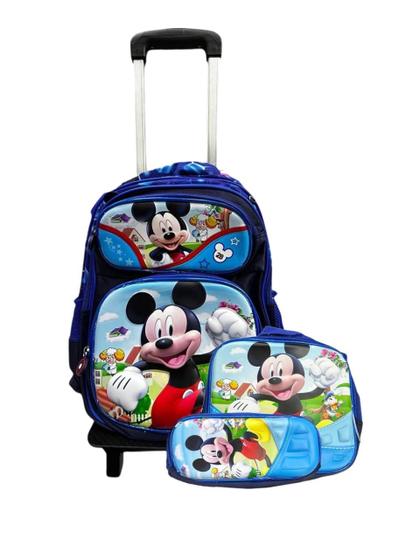Kit 3 Peças Mochila Escolar Infantil 3 D ( Mochila rodinha + Lancheira + Estojo )- Menino - Menina Menor preço em Kit 3 Peças Mochila Escolar Infantil 3 D ( Mochila rodinha + Lancheira + Estojo )- Menino - Menina