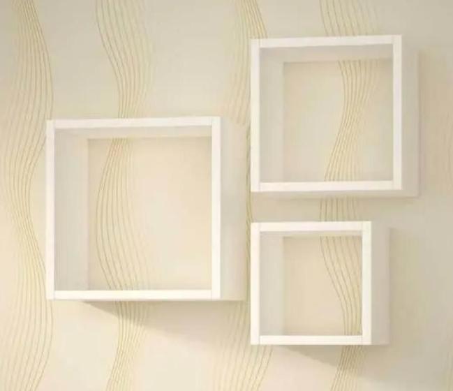 Imagem de Kit 3 peças Nichos Branco Fabricação própria MDF nicho Decorativo