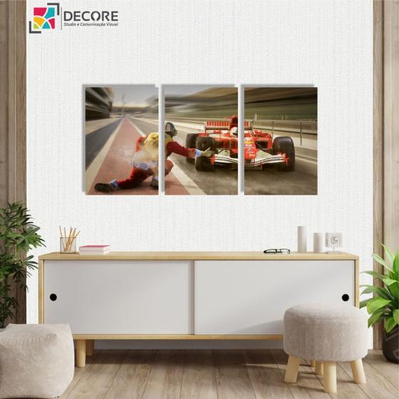 Imagem de Kit 3 Peças Quadros Decorativos Formula 1 Carro Vermelho