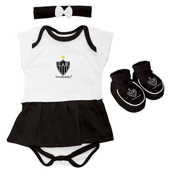 Imagem de Kit 3 Peças Torcida Baby Body Menina Atlético Mineiro - 033B