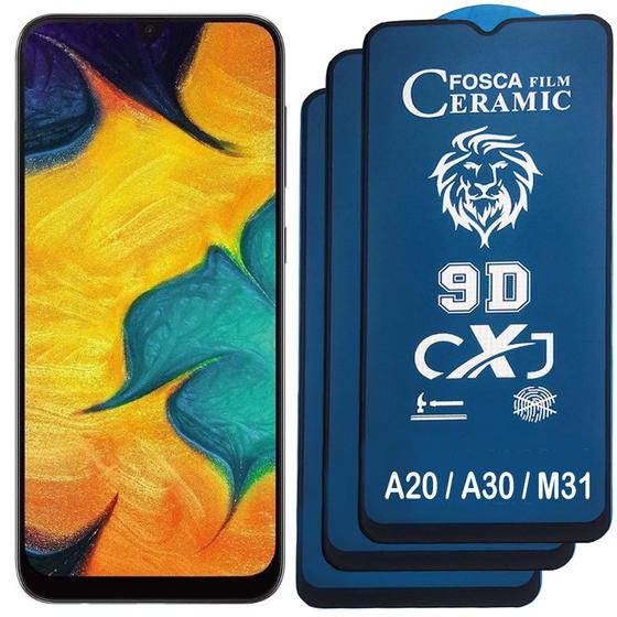 Imagem de Kit 3 Pelicula 9D Ceramica Privacidade Fosca Compativel com Samsung Galaxy A20 A30 M31