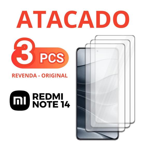 Imagem de Kit 3 Película De Vidro Temperado 3D Para Redmi Note 14 +