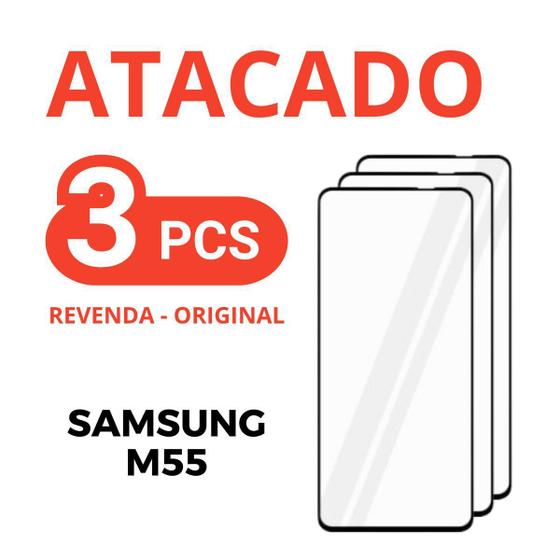 Imagem de Kit 3 Película De Vidro Temperado 3D Samsung M55 +