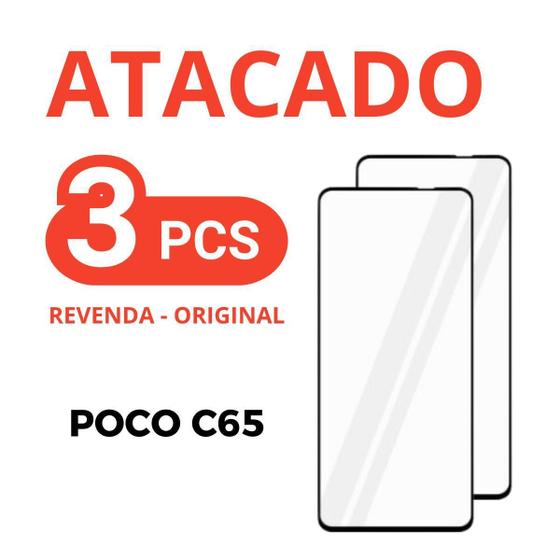 Imagem de Kit 3 Película De Vidro Temperado 3D Xiaomi Poco C67 +