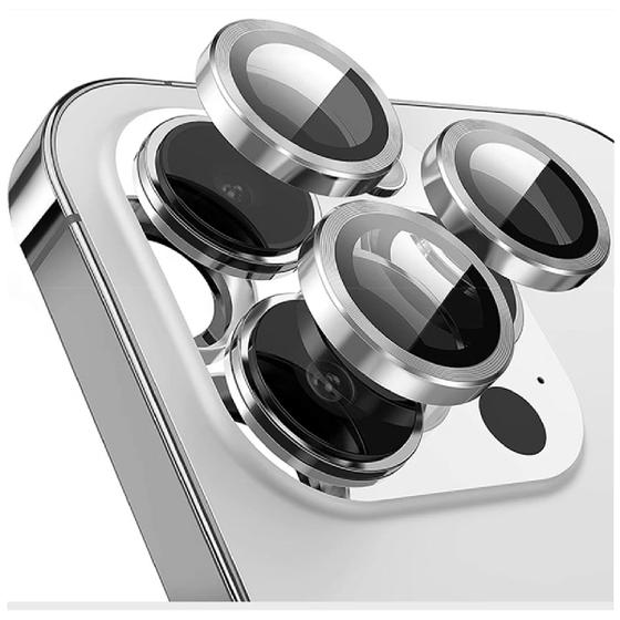 Imagem de Kit 3 Película Lente Câmera Compatível Com iphone 13 pro tela 6.1 Lisa Proteção