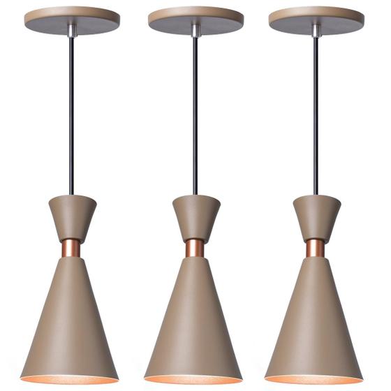 Kit 3 Pendente Lustre Luminária Mini Pequim Fendi 24cm Menor preço em Kit 3 Pendente Lustre Luminária Mini Pequim Fendi 24cm