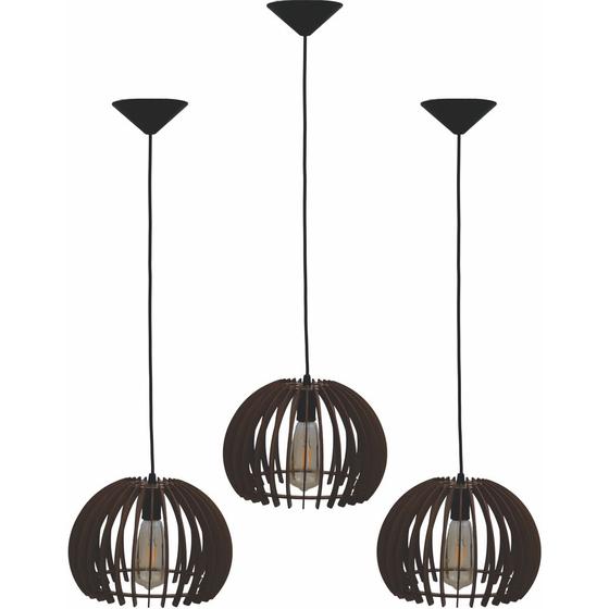 Imagem de Kit 3 Pendentes Lustre Luminária Áustria P