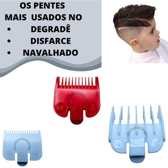 Imagem de Kit 3 Pentes Disfarce N 0.5 + N 1.5 + Pente N 1 Original