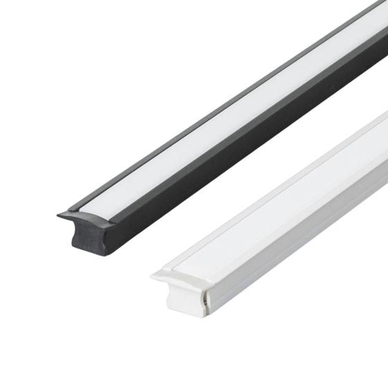 Imagem de Kit 3 Perfil de Led Reforçado Embutir 24x14mm Barra 2m para Fita de Led Pasilux