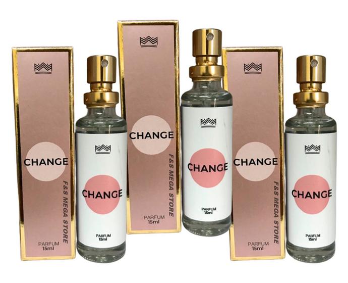 Imagem de Kit 3 Perfume Feminino Change Parfum Amakha Paris 15ml Bolsa