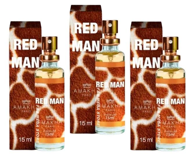 Imagem de Kit 3 Perfume Red Men Masculino Amakha Paris Bolso Bolsa