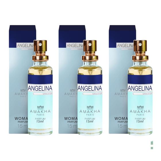 Imagem de Kit 3 Perfumes Angelina Amakha Paris 15 ml