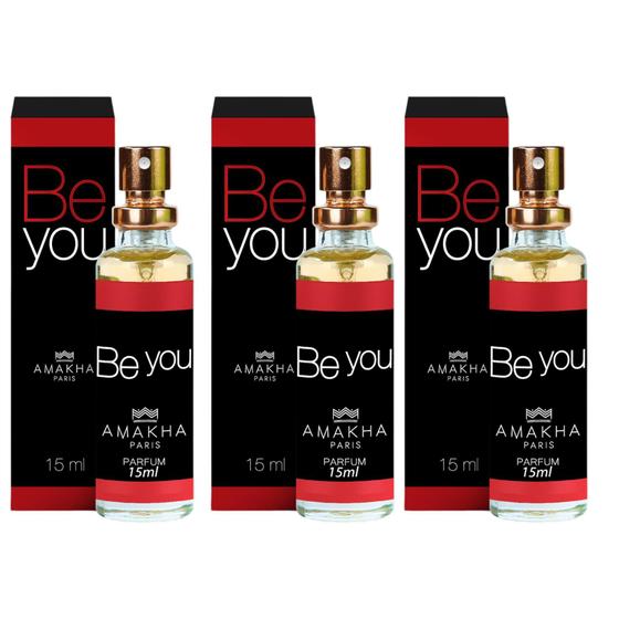 Imagem de Kit 3 Perfumes Be You Amakha Paris 15 ml