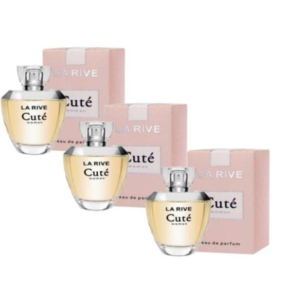 Imagem de Kit 3 perfumes cute feminino la rive edp 100ml