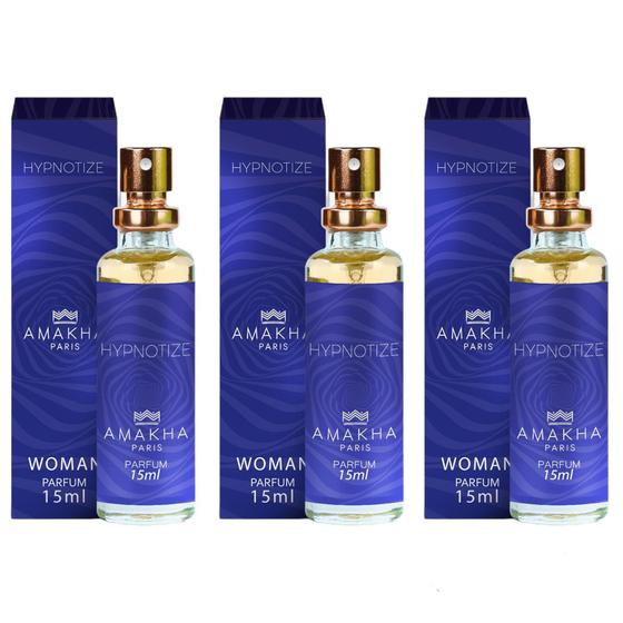 Imagem de Kit 3 Perfumes Hypnotize Amakha Paris 15 ml