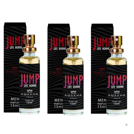 Imagem de Kit 3 Perfumes Jump Life Amakha Paris 15 ml Masculino