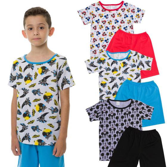 kit 3 pijamas de menino verão Menor preço em kit 3 pijamas de menino verão