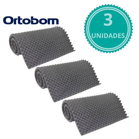 Imagem de Kit 3 Pillow Top Massageador Colchão D20 Casca De Ovo Solteiro