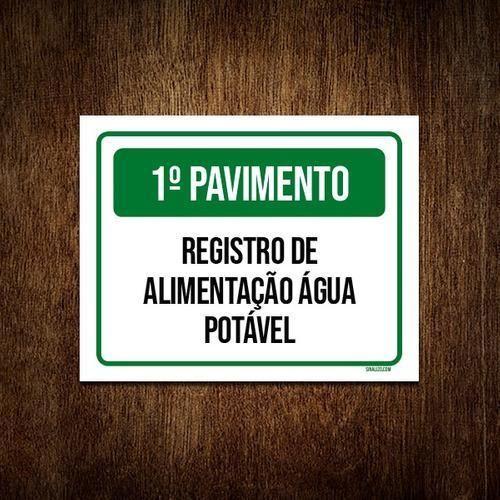 Imagem de Kit 3 Placa 1 Pavimento Térreo Registro Água Potável