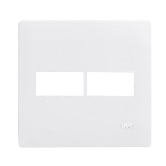 Imagem de Kit 3 Placa 4x4 Para 2 Modulo C/ Suporte Habitat Branco 3639