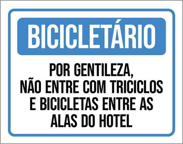 Imagem de Kit 3 Placa Bicicletário Entre Triciclos Bicicletas 36X46