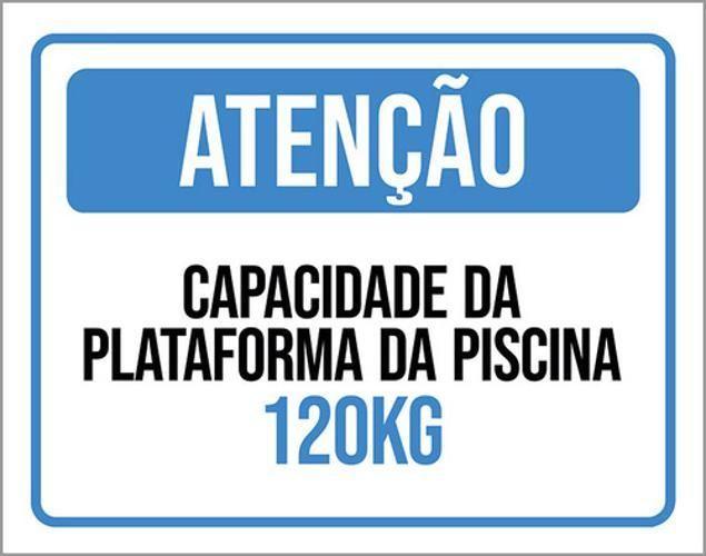 Imagem de Kit 3 Placa Capacidade Plataforma Piscina 120Kg 36X46