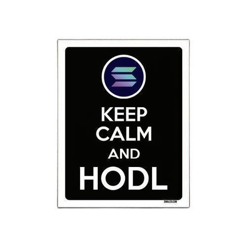 Imagem de Kit 3 Placa Decoraçao - Keep Calm Hodl Hold Solana Sol