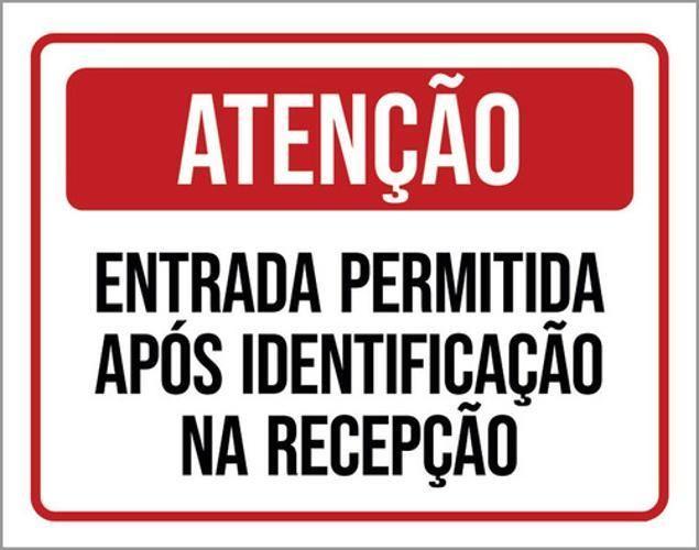 Imagem de Kit 3 Placa Entrada Após Identificação Recepção 36X46