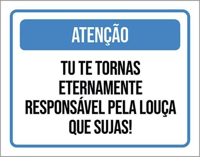 Imagem de Kit 3 Placa Eternamente Responsável Louça Suja 36X46