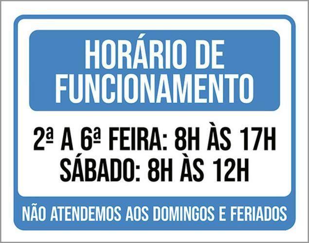 Imagem de Kit 3 Placa Horário Funcionamento Atendemos Domingos 36X46