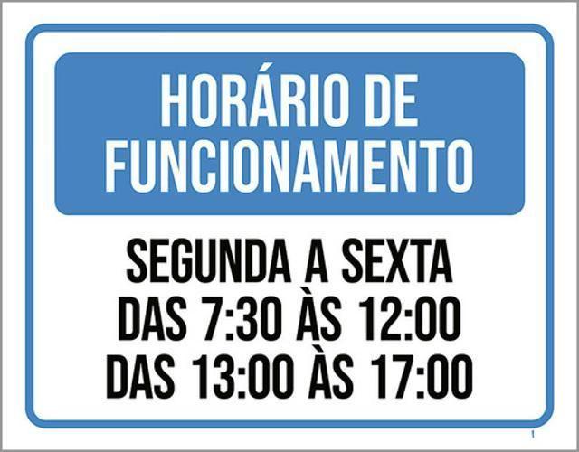 Imagem de Kit 3 Placa Horário Funcionamento Segunda Sexta 7 A 12 36X46