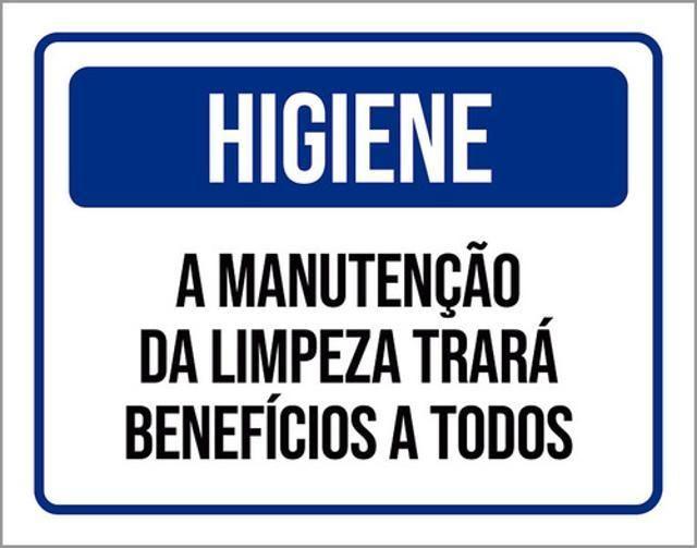 Imagem de Kit 3 Placa Manutenção Limpeza Benefícios A Todos 36X46