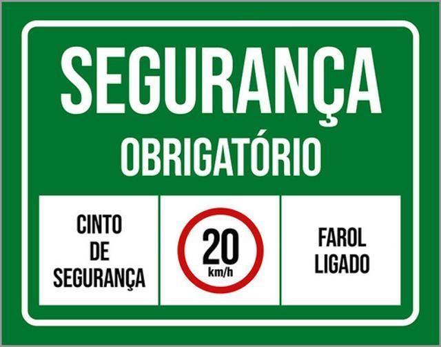 Imagem de Kit 3 Placa Segurança Obrigatório Cinto Segurança 36X46