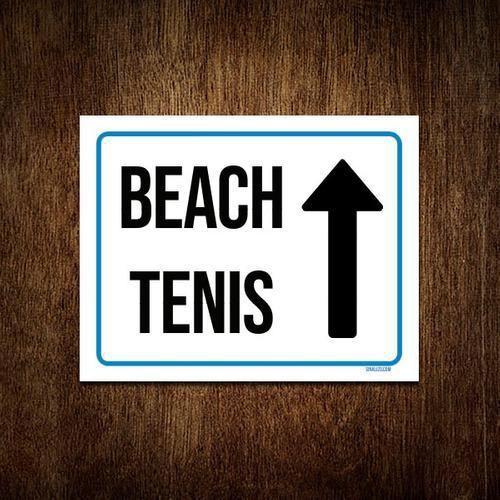 Imagem de Kit 3 Placa Sinalização - Beach Tenis Seta