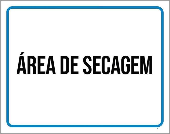 Imagem de Kit 3 Placas Ambiente - Área De Secagem