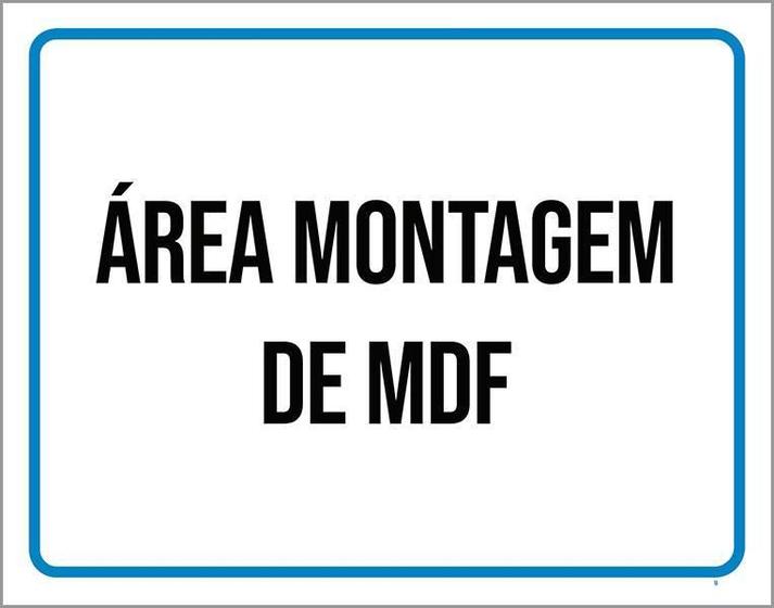 Imagem de Kit 3 Placas Ambiente - Área Montagem De Mdf