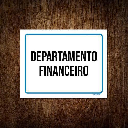 Imagem de Kit 3 Placas Ambiente Sinalização Departamento Financeiro