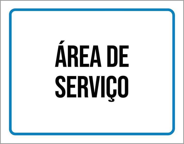 Imagem de Kit 3 Placas Ambiente Sinalização Setor Área De Serviço