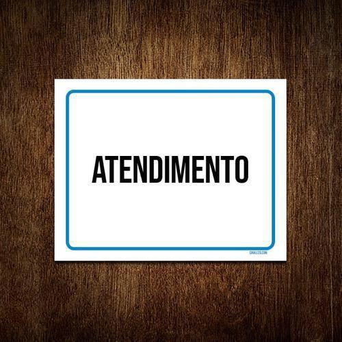 Imagem de Kit 3 Placas Ambiente Sinalização Setor Atendimento