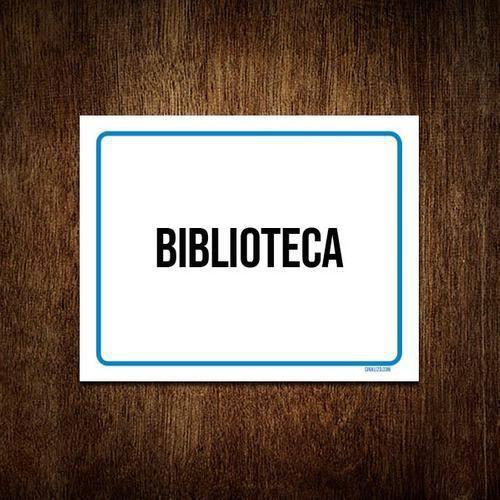 Imagem de Kit 3 Placas Ambiente Sinalização Setor Biblioteca